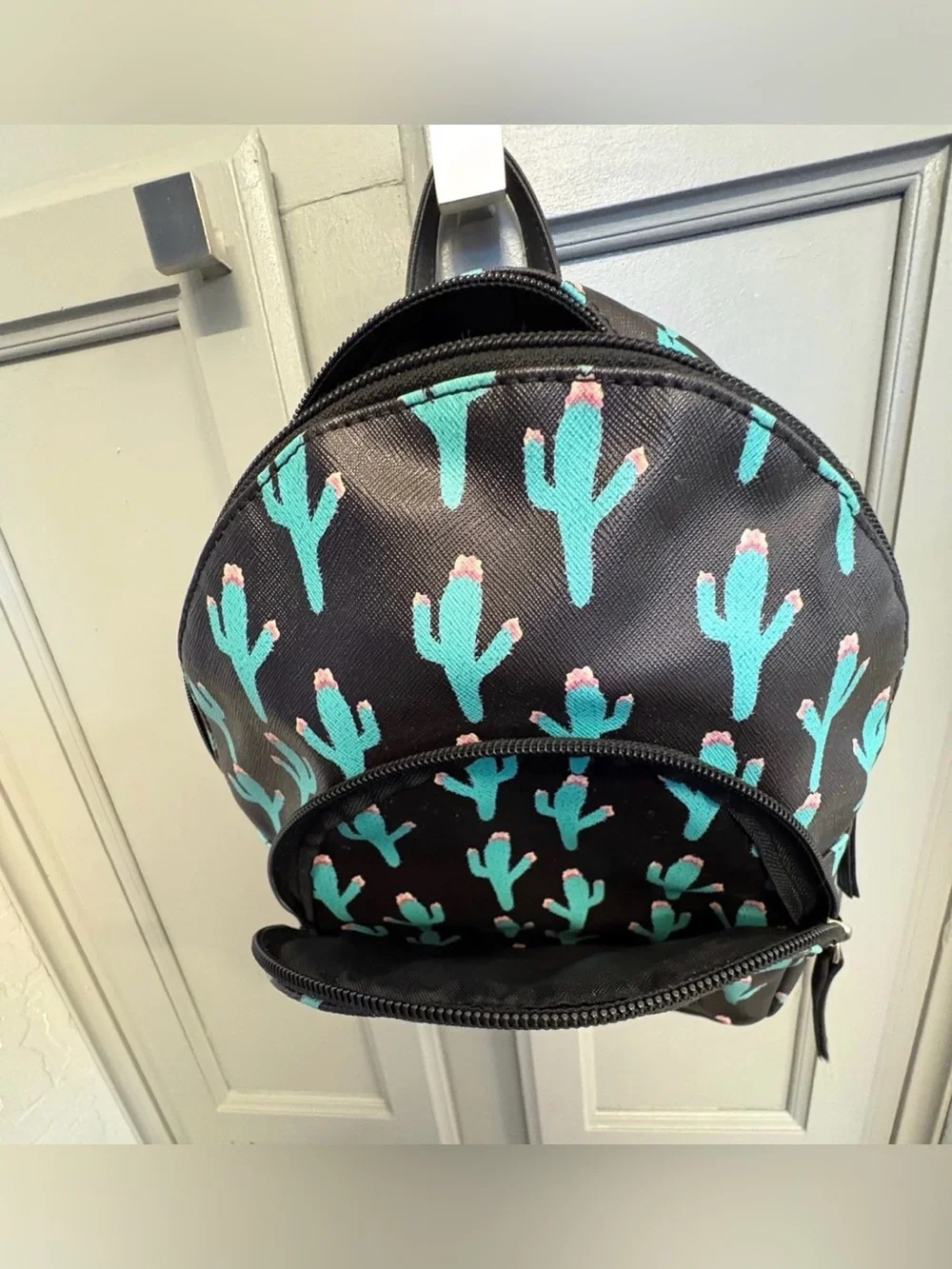 Mini Backpack With Cactus Design NWOT